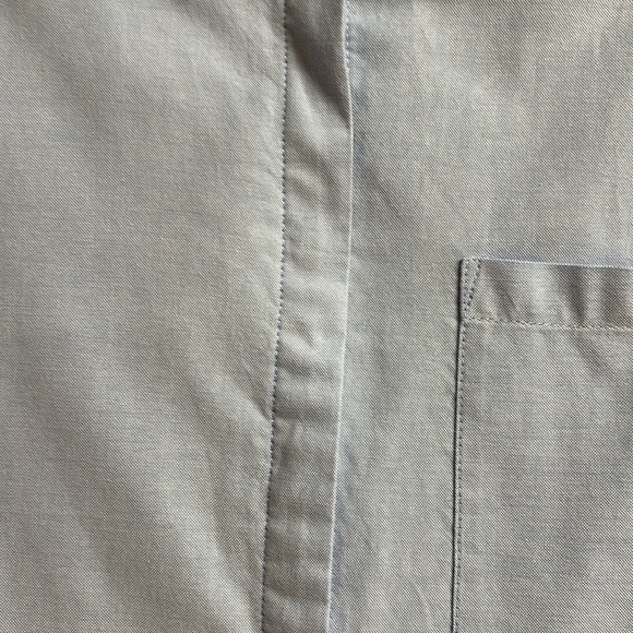 Modern Works Ladies Blue Button Up Shirt/Hidden Buttons Long Sleeves Size M - Picture 3 of 16